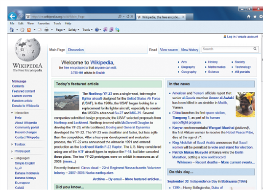 <strong> Which of the following best describes the site shown in the accompanying figure?</strong> A) a site that features useful content but also contains links to other sites B) an online journal C) a social networking site D) a collaborative site where people can add, edit, remove, and organize Web page content