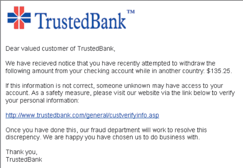 <strong>  The accompanying figure shows a likely ____ scheme.</strong> A) sniffing B) phishing C) hijacking D) adware <div style=padding-top: 35px> 