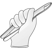 <strong> The instrument grasp shown above is the ________ grasp.</strong> A) pen B) modified C) palm-thumb D) palm