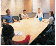 <strong> Figure 12-5 As shown in Figure 12-5, a(n) ____ is a lengthy, structured, group meeting in which users and IT professionals work together to design or develop an application.</strong> A) feasibility study B) JAD session C) planning phase D) analysis phase