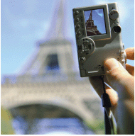 <strong> Figure 5-2 The most expensive and highest quality version of the technology shown in Figure 5-2 is a _____, which is a stationary camera used for professional studio work.</strong> A) studio camera B) plug-and-play camera C) field camera D) point-and-shoot camera