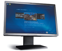 <strong> Figure 6-1 When compared to LCD monitors like the one in Figure 6-1, plasma monitors offer ____ expensive.</strong> A) smaller screen sizes and lower display quality and are less B) smaller screen sizes and lower display quality but are more C) larger screen sizes and higher display quality but are more D) larger screen sizes and higher display quality and are less