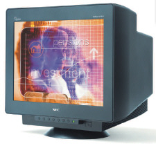 <strong> Figure 6-2 ____ is the number of times per second a CRT screen like the one in Figure 6-2 is redrawn.</strong> A) Dot pitch B) Resolution C) Pixel pitch D) Refresh rate