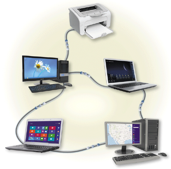 When users log off a P2P network like the one in the accompanying figure, other users still can access their hard disks.