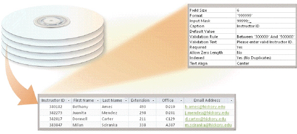 <strong> Which of the following is a collection of related records, as shown in the accompanying figure, stored on storage media such as a hard drive or optical disc?</strong> A) validator B) rubric C) set D) file