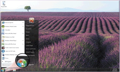 <strong> Personal computer operating systems often use the concept of ____, as shown in the accompanying figure, which is an on-screen work area that has a graphical user interface.</strong> A)convergence B)multimedia C)the desktop D)application management