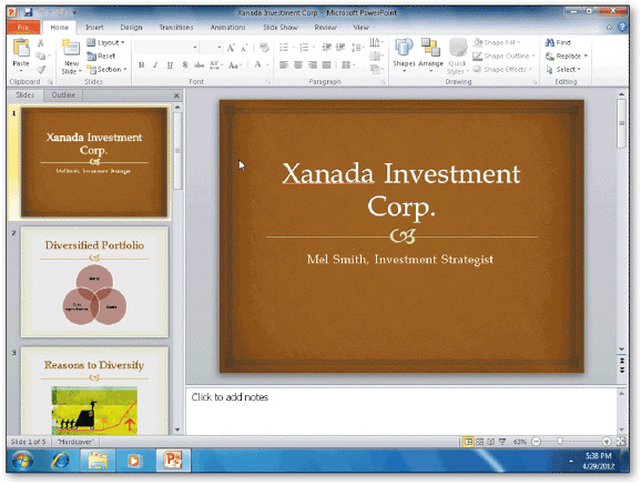 <strong>  As shown in the accompanying figure, the basic unit of a PowerPoint presentation is a ____.</strong> A)slide B)placeholder C)layout D)title <div style=padding-top: 35px> 
