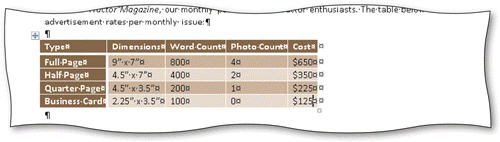   The row boundary, the border at the top of a row as shown in the accompanying figure, can be dragged until the column is at the desired width.<div style=padding-top: 35px> 