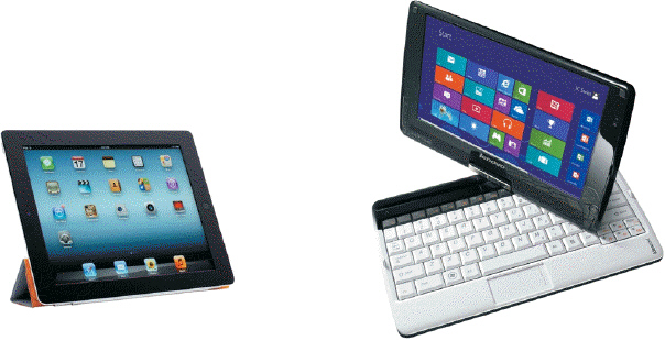 <strong> Which of the following is an alternative to the use of your finger to enter data on a tablet like the one shown in the accompanying figure?</strong> A) tapper B) quickpen C) stylus D) phablet