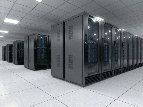 <strong> Which of the following is the practice of sharing computing resources, such as servers, like those in the accompanying figure?</strong> A) clustering B) concatenation C) aggregation D) virtualization