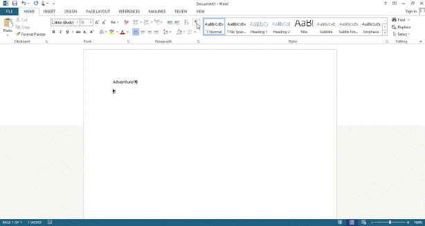 <strong> The ____ as shown in the accompanying figure is a formatting mark that indicates where the ____ was pressed.</strong> A) TAB key B) SPACEBAR C) ENTER key D) SHIFT key