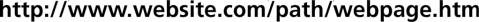 Using the accompanying figure, describe the components of a Uniform Resource Locator or URL.