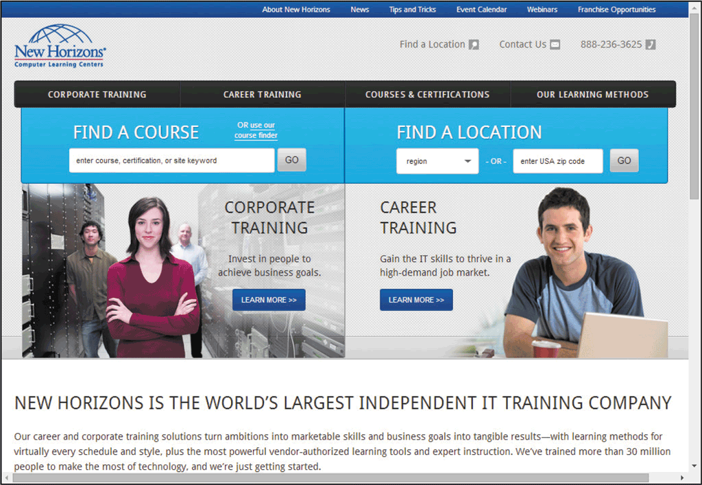 Using the accompanying figure, discuss the role that technology plays in online employee training and professional development.