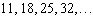 Find the next two numbers in the sequence.  