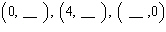 <strong>For the following equation, complete the given ordered pairs. </strong> A) B) C) D) E)