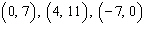 <strong>For the following equation, complete the given ordered pairs. </strong> A) B) C) D) E)