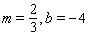 Graph the line with the given slope and y -intercept b .  