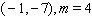 For the following problem, the slope and one point on a line are given. Use the point-slope form to find the equation of that line. (Write your answer in slope-intercept form.)