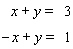 <strong>Solve the system of linear equations by elimination. </strong> A) B) C) D)The lines are parallel. E)The lines coincide.