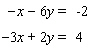 <strong>Solve the system by eliminating the variable. </strong> A) B) C) D)The lines are parallel. E)The lines coincide.