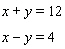 Solve the system of linear equations by elimination. If the system is dependent or inconsistent , indicate this.