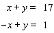 Solve the system of linear equations by elimination. If the system is dependent or inconsistent , indicate this.