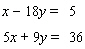 Solve the system of linear equations by the elimination method. If the system is dependent or inconsistent , indicate this.
