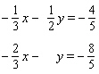 Solve the system of linear equations by the elimination method. If the system is dependent or inconsistent , indicate this.