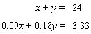 Multiply both sides of the bottom equation by 100 and then solve by the elimination method. If the system is dependent or inconsistent , indicate this.