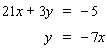 <strong>Solve the system by substitution. Substitute the expression in the second equation into the first equation and solve. If the lines coincide, answer dependent . If the lines are parallel, answer no solution .</strong> A) B) C) D)dependent E)no solution