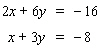 <strong>Solve the system by solving one of the equations for or and then use the substitution method. If the lines coincide, answer dependent . If the lines are parallel, answer no solution .</strong> A) B) C) D)dependent E)no solution