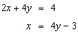 <strong>Solve the system using the substitution method. If the lines coincide, answer dependent . If the lines are parallel, answer no solution .</strong> A) B) C) D)dependent E)no solution