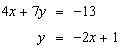 <strong>Solve the system using the substitution method. If the lines coincide, answer dependent . If the lines are parallel, answer no solution .</strong> A) B) C) D)dependent E)no solution