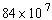 The number is not in scientific notation because 84 is larger than 10. Write in scientific notation.