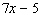 Subtract   from the sum of   and   .