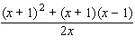 Simplify the numerator, and then divide.  