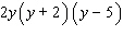 <strong>Factor the problem completely. First, factor out the greatest common factor, and then factor the remaining trinomial. </strong> A) B) C) D) E)