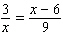 Solve the following proportion.  