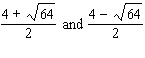 Simplify the pair of expressions.     = __________   = __________<div style=padding-top: 35px> 