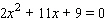 Solve the equation by using the quadratic formula.  