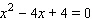 Solve the equation by using the quadratic formula.  