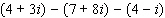 Combine the complex numbers.  