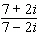 Divide the complex numbers.  