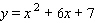 Graph the equation. Begin by completing the square on the first two terms.