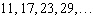 Find the next two numbers in the sequence.  
