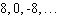 The sequence below is an arithmetic sequence. Find the next two numbers in the sequence.