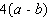 Apply the distributive property, and then simplify the result.