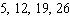 <strong>Find the first four numbers of the sequence by substituting the counting numbers, in order, into the following expression. </strong> A) B) C) D) E)