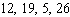 <strong>Find the first four numbers of the sequence by substituting the counting numbers, in order, into the following expression. </strong> A) B) C) D) E)