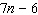 Find the first four numbers of the sequence by substituting the counting numbers, in order, into the following expression. The first term is __________. The second term is __________. The third term is __________. The fourth term is __________.